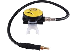 Giyofom Immersione Subacquea Subacquea Erogatore Immersione Tuba Tubo Snorkeling Attrezzature Riduttore di Pressione 2E Immersione Erogatore Giallo