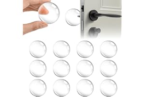 Grsta Topes para Puertas Suelo, 12pcs Tope de Puerta, Protector de pared, 40 * 8mm Tope Puerta Adhesivo, Fácil de instalar, para Dormitorio, Cocina, Baño, Oficina, Transparente