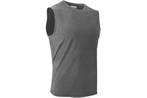MeetHoo Men’s Tank Top, Sleeveless T Shirt Vest Tops Quick-Dry Sweatproof Sports Undershirt for Running Fitness Gym