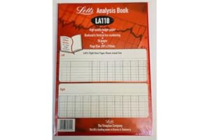 LETTS OF LONDON Letts A4 Analysis Book with Hard Cover Ribbon Marker 18 Cash Column 96 Pages LA118 Red (297mmX210mm)
