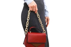 Bohend Moda Cadena de bolsa Oro Metálico Cadena de transporte de mano Simple Bolsas y accesorios Para mujeres y niñas (54cm)…