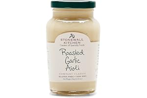 ‎STONEWALL KITCHEN Stonewall Kitchen Roasted Garlic Aioli, 291g Glas – Glutenfreie, cremige Knoblauch-Aioli mit intensivem Aroma, Ideal für Burger und Fleisch