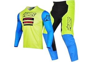 Willbros Pantalones de Jersey Camiseta de Motocross MX Traje Bicicleta Todoterreno Equipo de Protección para Motocicletas Adultos