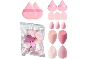 RTRTGS 14 Pièces Éponges De Maquillage Beauty Set beauty blender, Kit Éponges De Maquillage Et Houpettes, Éponge Fond De Teint Éponge Maquillage, Mélangeur De Beauté Éponges De Fondation Pour Femme