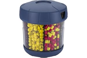 Mossime Portapillole Settimanale, Portapillole Extra Large a 7 Scomparti, Coperchio Morbido In TPU Con Apertura Facilitata Porta Pillole Per Viaggio Per Vitamine, Oli Di Pesce