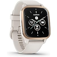 Garmin Venu Sq 2 Music Ivory & Guld, smartwatch, GPS, AMOLED