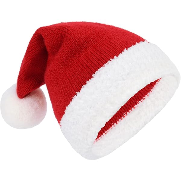 Weihnachtsmann-Mütze Für Kinder – Rote Plüschmütze Mit Santa-Design, Warm & Festlich