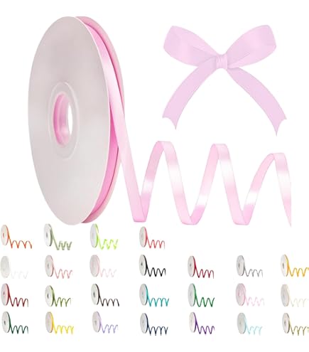 Rosa Satin-Geschenkband Mit "Alles Gute" Aufdruck – 16 Mm Breit, 23 M Lang, Ripsband Für Geschenke, Deko & Basteln