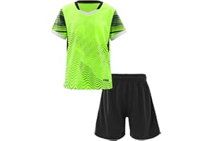 Jowowha Kinder Sport Kleidung Set Jungen Mädchen Sports Trikots Ärmellos/Kurzarm T-Shirt und Shorts Sport Trainingsanzug Fussball Basketball Kleidung