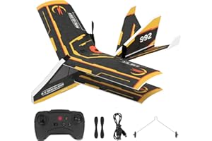 USHINING RC Flugzeug für Kinder, 2,4 GHz Wiederaufladbares Ferngesteuertes Flugzeug mit Integriertem Gyroskop Leichtes und Langlebiges Material, Geschenk für 3-14 Jahre Alte Jungen und Mädchen (992)