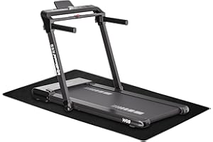 BECHOANIGEL Odporna na uderzenia mata ochronna do bieżni, antypoślizgowa podkładka o grubości 6 mm, odporna na pot płyta podłogowa PCW, tłumiąca dźwięk mata do fitnessu, 70 x 150 cm