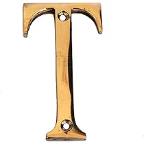 Brass Door Name Alphabets - 3 Inch Golden Letters For House Hotel Wall Plaques