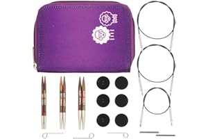 Set ferri da maglia circolari intercambiabili KnitPro Symfonie, Principiante, 4.00, 5.00 e 6.00 mm più accessori