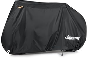 BEEWAY Fahrradabdeckung 200 x 110 x 70 cm – Wasserdichte & Winddichte Fahrradgarage aus 210T Polyester mit UV- & PU-Beschichtung, Wetterfeste Outdoor Fahrrad Schutzhülle für Fahrräder bis 29 Zoll