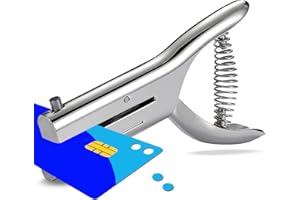 SRAYG Lochzange Einzelloch Locher 6 mm Einzellochstanze Metall Lochzange Papier Locher Hochleistungslocher als Schreibtischzubehör mit Mehrfachblattkapazität für A4 Papier,idealer Lochstanzer für Ordner uvm