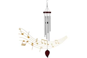 BUTYEAK 70cm Gancio Campanelli a Vento in Metallo,Campane a Vento Scacciapensieri da Appendere,Scacciapensieri da Esterno,Campanelli Eolici per Decorazioni Giardino,Campane a Vento,per Balcone,Giardino(Rosso)