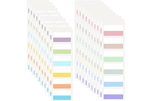 Bekecidi Lot de 120 Onglets D'Index Adhésifs, Marqueurs de Page Inscriptibles, Marqueurs de Page Réutilisables, pour Étiqueter et Organiser Des Documents, Papiers, Dossiers, Livres (Grand)