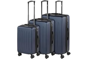 SKPAT - Valigie ABS a 4 ruote - Set valigie da viaggio 3 pzs - Valigia grande, valigia media e valigia cabina - Set valigie da viaggio robuste e leggere con lucchetto 175100