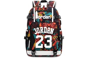 FANWENFENG Lorh's store Giocatore di Basket Jordan Luminoso Zaino da Viaggio Studente Zaino Fan Bookbag per Uomo Donna