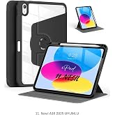 iPad 11. Nesil A16 2025 ile Uyumlu 360&deg; D&ouml;nebilen Yatay Dikey Standlı Fuchsia Pino Tablet Kılıfı