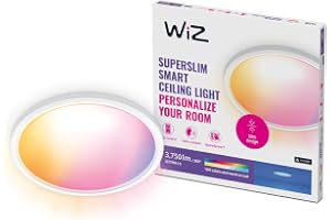 WiZ Superslim taklampa (WiZ Color) 32 W, svart | Varmvitt och kallvitt ljus, 2700–6500 K, Wi-Fi & Bluetooth, dimbar smart LED