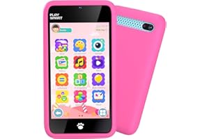 MOMILLA Kids Toys Smart Phone for Girls, 3.97" Toddler Cell Phone with Dual Cameras, 200+ Games, 16GB Storage, Educational Mini Play Toy, Christmas Birthday Gifts for Kids Age 3-10
