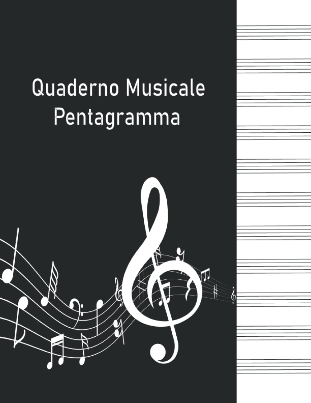 Quaderno Musicale Pentagramma: Quaderno di musica-Quaderno pentagrammato-12 pentagrammi /formato A4.