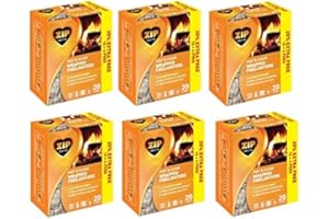 ARKIFACE 120 Pcs Zip Fast & Clean Wrapped Firelighters No mess, no smell, just light the wrapper Pack of 6