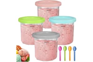 flavour pods Für Ninja Creami Behälter NC300EU,4 PACK Creami Pint Behälter, NC300UK NC301EU Serie Ninja Eismaschinen Zubehör