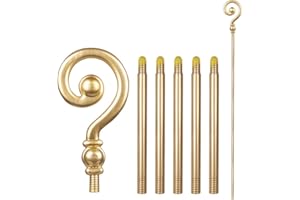 Boland 56608 - Bischofsstab 6-teilig, Länge 185 cm, Gold, Stock, Nikolaus, Accessoire, Verkleidung, Kostüm, Karneval, Mottoparty, Theater, Bühne