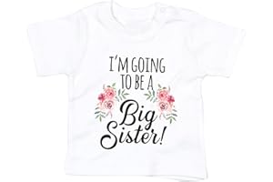 Dovitee Floral I'm Going to be a Big Sister Toddler Kid New Baby Announcement t Shirt