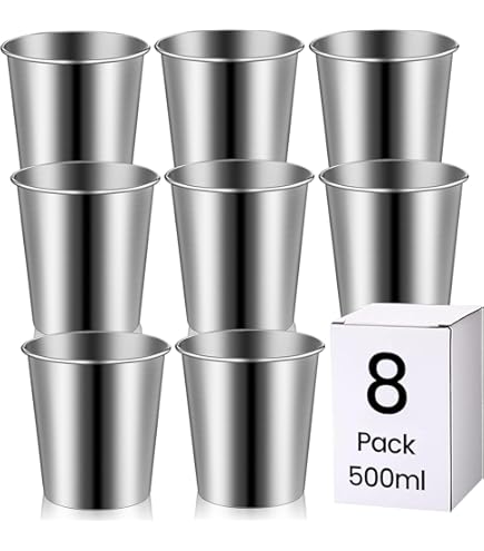 2 Piatti In Acciaio Inossidabile 20cm E 23cm - Per Barbecue, Campeggio E Picnic, Bordo Sicuro - Foto 9