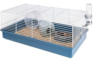 Ferplast Nagetierkäfig CRICETI 11 für Hamster, aus Metall, inklusive Zubehör: Futterkrippe, Trinkflasche, Haus, Rad. 57,5x31xh21,5cm