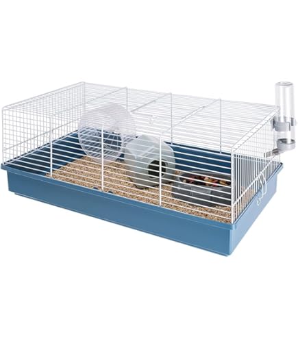 Gabbia Per Roditori E Criceti A 2 Ripiani Con Tetto Apribile In Legno 115x60x58 Cm 319569 - Foto 10