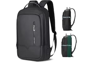 HEROIC KNIGHT Laptop Backpack 15.6 Inch Laptop Rucksack Waterproof Rucksack for Men Expandable School Bag Lightweight Travel Backpack with USB Charging Port for Men Women Office College Travel