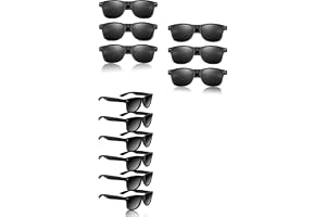 Sweet seven 12-Pack Sunglasses Bulk - Party Favors for Birthday, Beach, Pool, Wedding, and More - Black