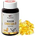 PrathFit Potent Omega-3 Fish Oil 2000mg Triglyceride Form - Elixir of Overall Health Fish Oil for Heart, Joint, and Brain Support ! 60 capsules in each bottle!