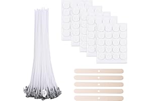 Bolosa 100 Stück Kerzendocht, Kerzendochte für Kerzen, Dochte für Kerzen Gießen, Kerzen Docht Set, Kerzendocht Kaufen, Kerzendochte für Dicke Kerzen, Kerzen Selber Machen Set, 10cm Candle Wick (D)