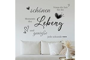 NPCSWXQ Nimm Dir Zeit für Die Schönen Momente Wandtattoos Selbstklebend Sprüche Zitate Wandsticker Love Wall decals peel and stickers for Home Küche Schlafzimmer Wohnzimmer living room,tv decor