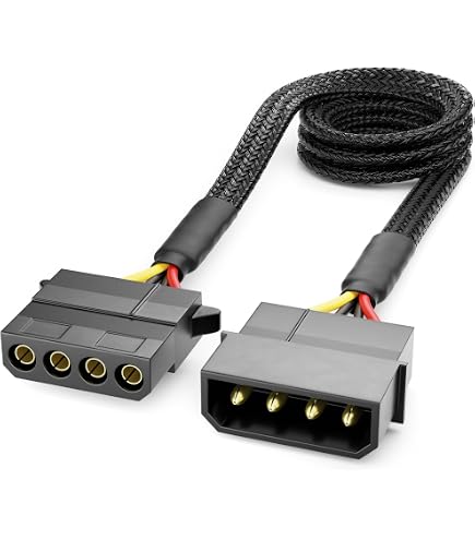 Adaptateur Molex 4 Broches Vers PWM 30 Cm - Câble Noir Pour Ventilateur PC