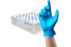 UNIGLOVES Unicare - Guantes desechables (200 unidades), color azul