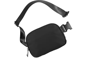 VPOOFREE Fanny Pack for Women Men Cross Body Bumbags Small Bum Waist Bag Ladies Crossbody Belt Purse Trendy Hip Pouch for Running Workout Traveling(Bumbag for Black)