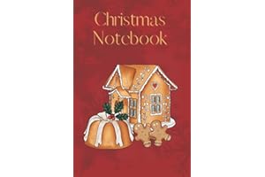 Christmas Notebook: Lined Notebook with Gingerbread Images, Perfect for Christmas ideas, lists and recipes
