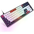96 Keys Mechanical Keyboard, RGB Backlit USB Wired Gaming Keyboard, Ergonomic KB with Planet War Theme, Perfect for PC/Mac Gamer (Gateron Brown Switch)