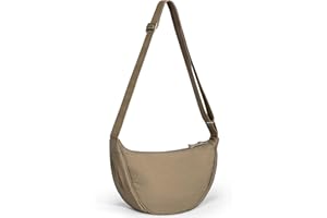 Yuson Girl Damska torba na ramię z półksiężycem, jednokolorowa, przenośna, nylonowa, z regulowanym paskiem na ramię