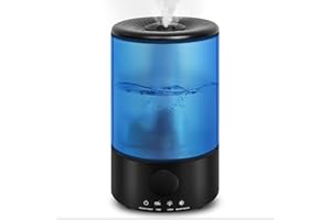 ZStarlite Top-Fill Humidificateur de chambre à coucher, 3,2 l, 360 °, ultra silencieux, avec arrêt automatique, pour chambre d'enfant et plantes, bleu