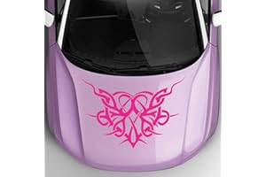 INDIGOS UG - Adesivo per auto con tribale del cuore, 87 x 60 cm, colore: Rosa