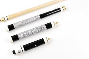 Jonny 8 Ball BLACK 4pc Hardwood Adjustable Cue - 4 x 11mm Screw Tips - 18-21oz