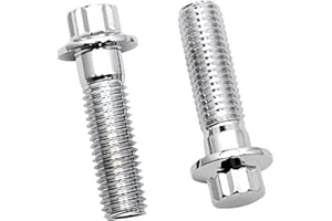 ONETK WOWTK 2Pcs M10x1.5 Metric Chrome Front Brake Caliper Bolts Kit for Harley