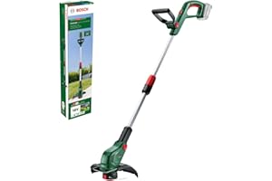 Bosch Tagliabordi a batteria UniversalGrassCut 18V-26-500 (per il taglio dell’erba e la rifinitura dei bordi; tempo di carica: 65 min; diametro di taglio: 26 cm; sistema a 18 Volt; senza batteria)